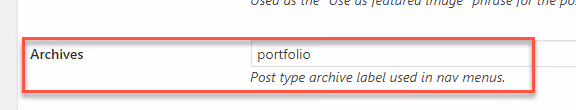 Fälten Has Archive och Custom Rewrite Slug i CPT UI