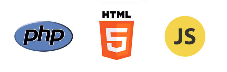Collage de logotipos de lenguajes de programación para el desarrollo web