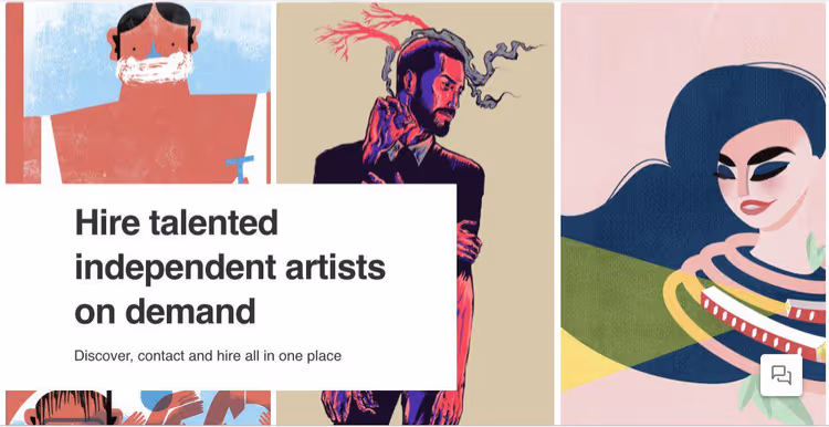 Searching for illustrators and designers on Dribbble platform