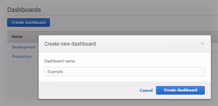 Introducción de un nombre para el panel personalizado