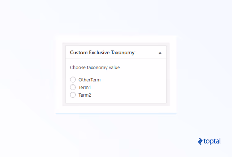 Custom meta box with radio buttons for selecting a single taxonomy term