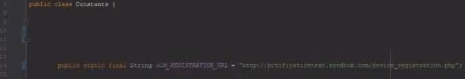 URL d'enregistrement de l'appareil dans le SDK Android