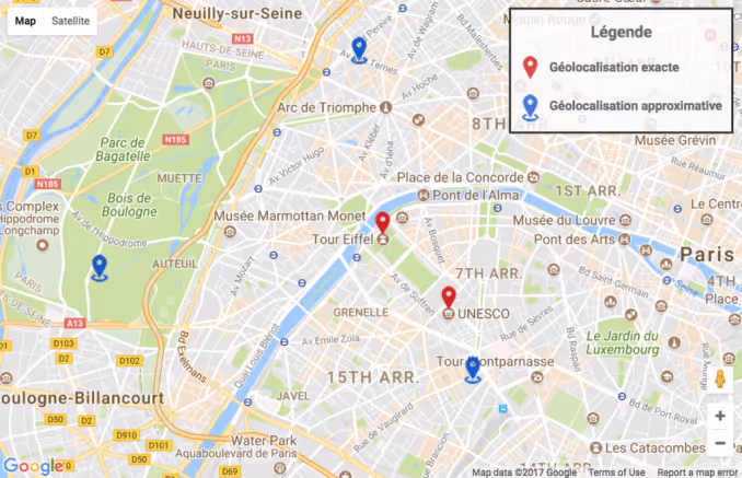 Карта з кастомними маркерами і легендою в Google Maps