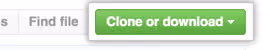 Kode-knapp for kloning av repository på GitHub