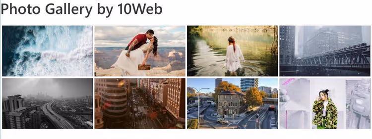 Photo Gallery by 10Web med standardutseende
