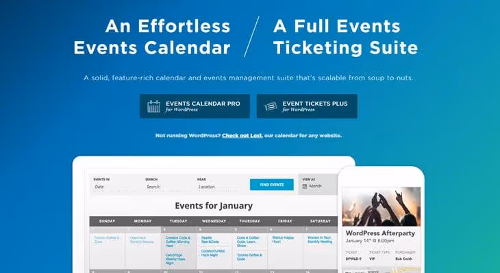Календарь событий The Events Calendar с фильтрацией по категориям