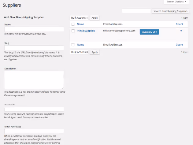WooCommerce Dropshipping-pluginsida i officiella WooCommerce-katalogen