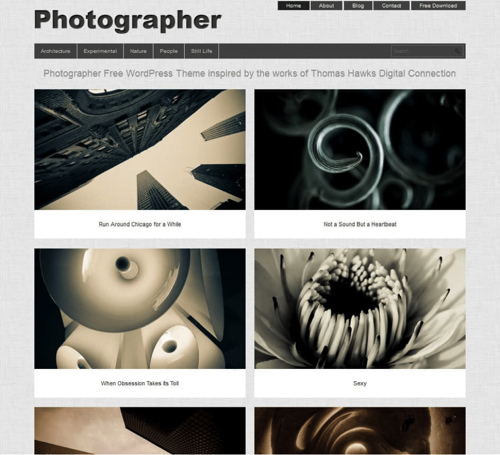Темы  WordPress - Для фотографов и портфолио