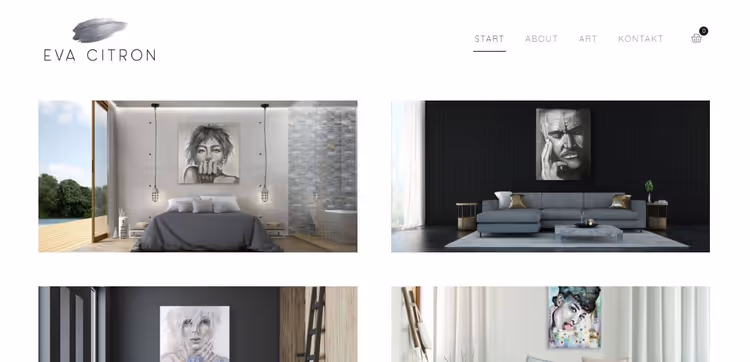 Stilig minimalistisk butikk på WP Page Builder Framework