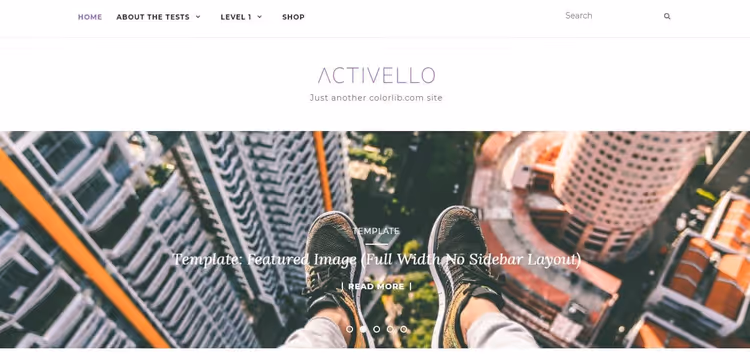 Kombinert blogg og butikk på Activello-tema med WooCommerce