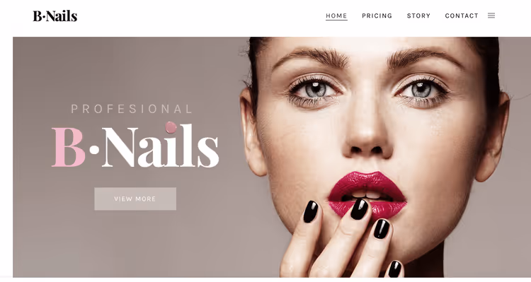 Bridge spa demo with pink-purple accents and video background
