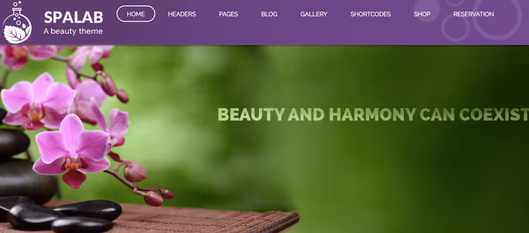 Spa Lab, specialized theme with appointment scheduler and specialist cards