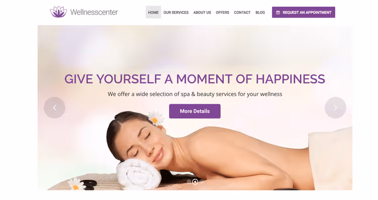Total, multipurpose theme with demo layouts for beauty salons and spa