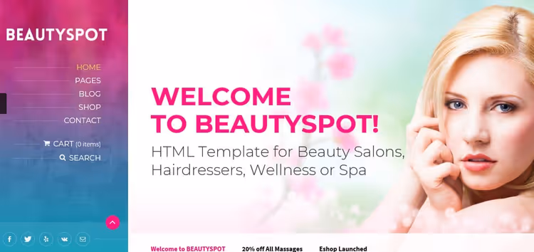 Soledad, theme for spa salon blog with glossy magazine layout