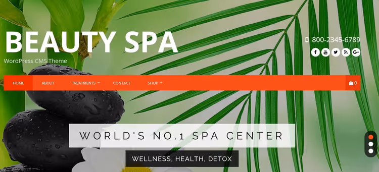 Beauty Spa, classic spa salon theme with clean design and booking