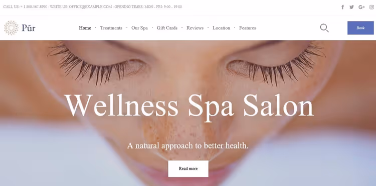 Astra, free fast theme with spa layouts in Starter Templates