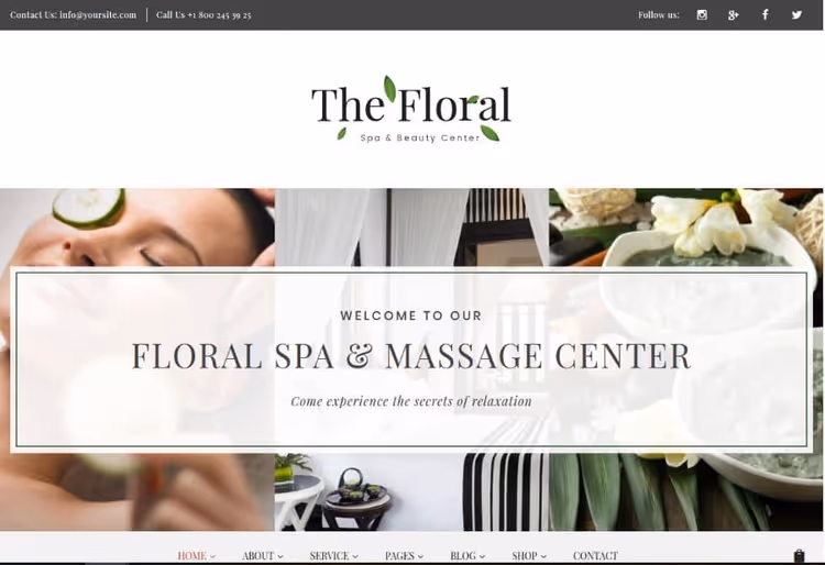 Pearl, multi-niche theme with luxurious spa demo and photo gallery