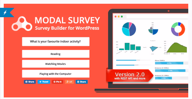 Интерфейс премиум-плагина Modal Survey для WordPress