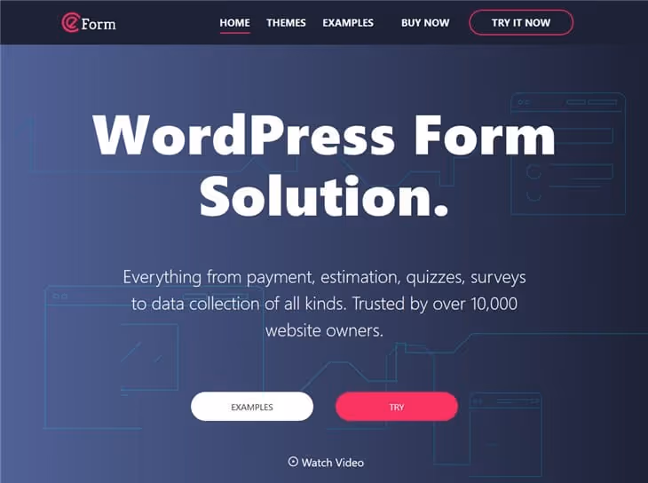 Конструктор форм eForm с функцией опросов для WordPress