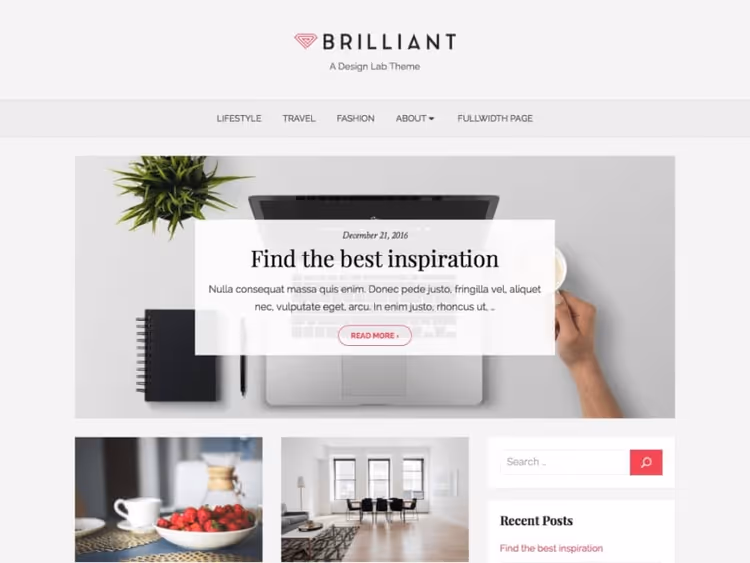 Brilliant, Pinterest-style theme for blogs and magazines