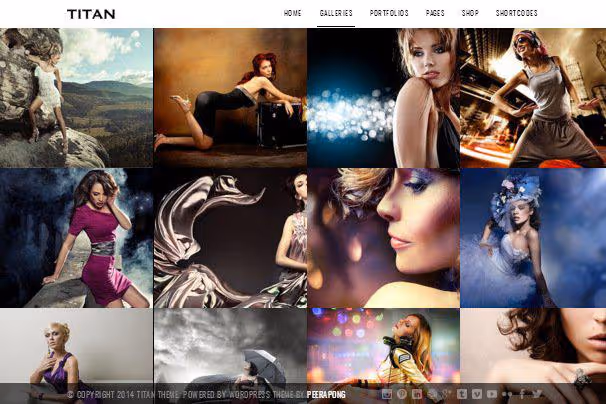 Portafolio con filtros del tema Titan