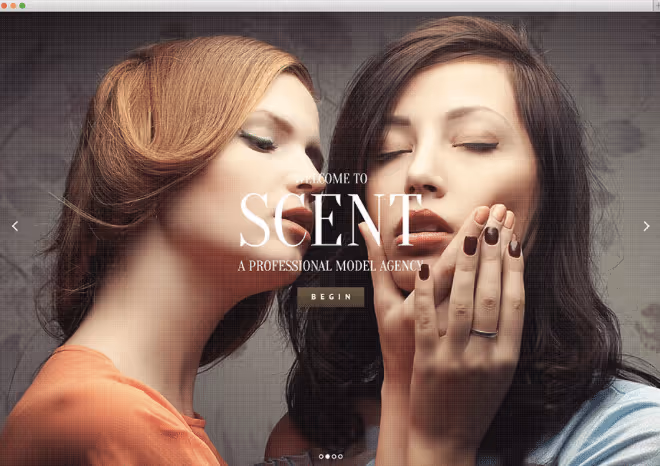Slider a pantalla completa del tema Scent