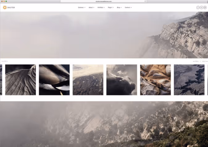 Diseño atractivo del tema Shutter