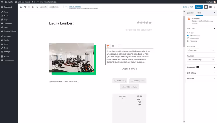 Adding fields to Toolset content template
