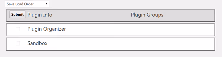 Налаштування порядку завантаження плагінів у Plugin Organizer
