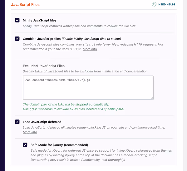 JavaScript-optimeringsinställningar: minifiering, sammanslagning och uppskjuten laddning