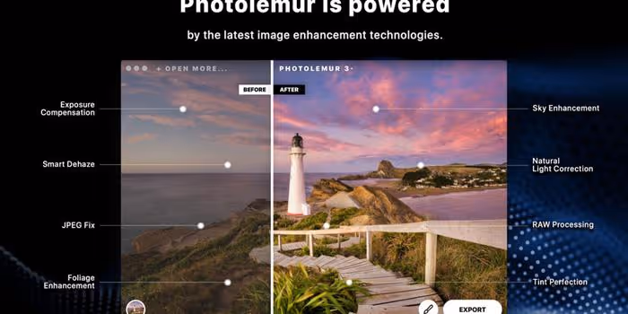 Photolemuri peaaken automaatse foto täiustamise tulemusega