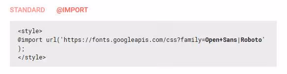 Scheda Importa in Google Fonts con codice CSS pronto