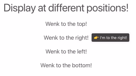 Wenk, leichtgewichtiger CSS-Tooltip mit Attributen