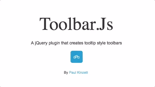 Toolbar.js, jQuery-Plugin für Popup-Symbolleisten