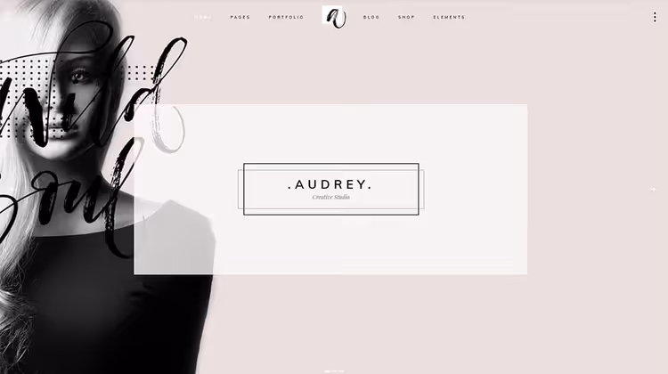 Motetemaet Audrey med elegant design og skyvebilde