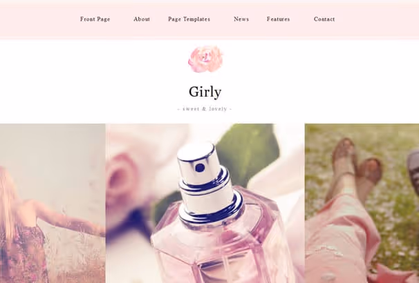 Universelt feminint Girly-tema med vakker typografi