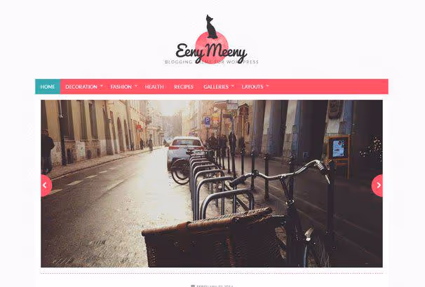 Fleksibelt Eeny Meeny-bloggtema med flere oppsett