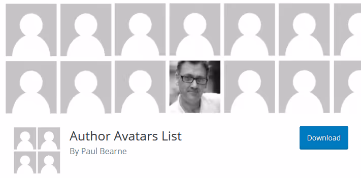 Author list as avatars via Author Avatars List