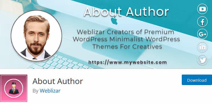 Author profile builder in About Author plugin