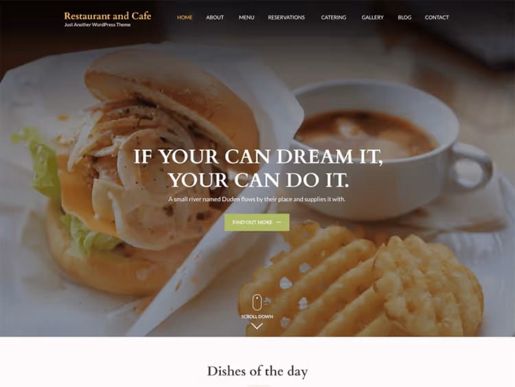 Превью темы Restaurant and Cafe для кафе и пекарни
