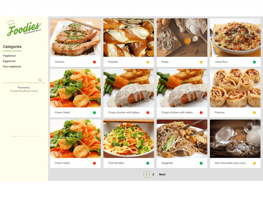 Бесплатные темы (40+) на кухонную тематику  для сайта WordPress. Темы для ресторанов, кафе и кухонных (пищевых) блогов