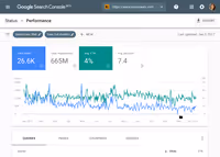 Page d'accueil de la Google Search Console