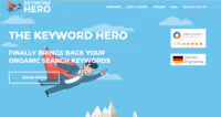 Interface Keyword Hero avec données de mots-clés