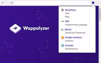 Wappalyzer montre les technologies du site