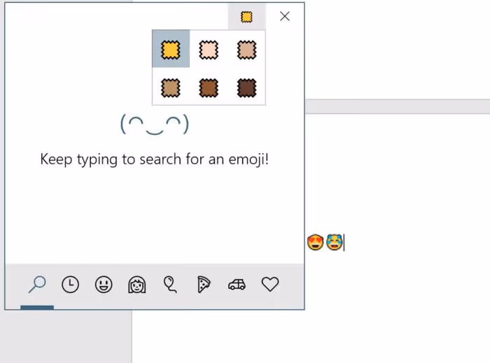 Choix du teint pour les émojis de personnes