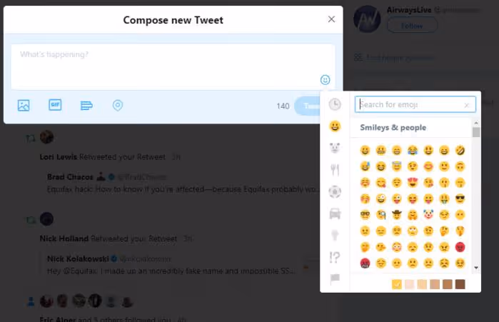 Boutons d'émojis intégrés dans les applications web