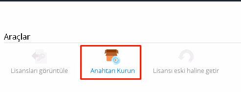 License management section in Plesk Obsidian panel