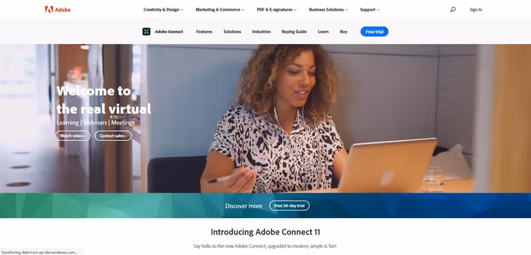 Adobe Connect romlayoutbygger med modulblokker