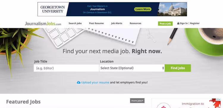 Posizioni aperte nei media su Journalism Jobs per fotoreporter
