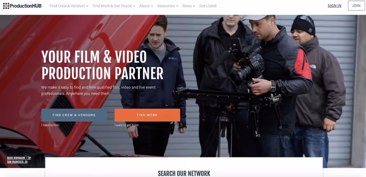 Pagina vacancy per montatori video su Mandy